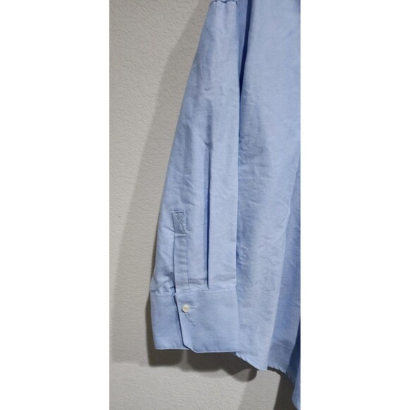 ZARA WOMAN OVERSIZED SATIN EFFECT POPLIN BUTTON DOWN SHIRT BLUE L - Picture 5 of 13